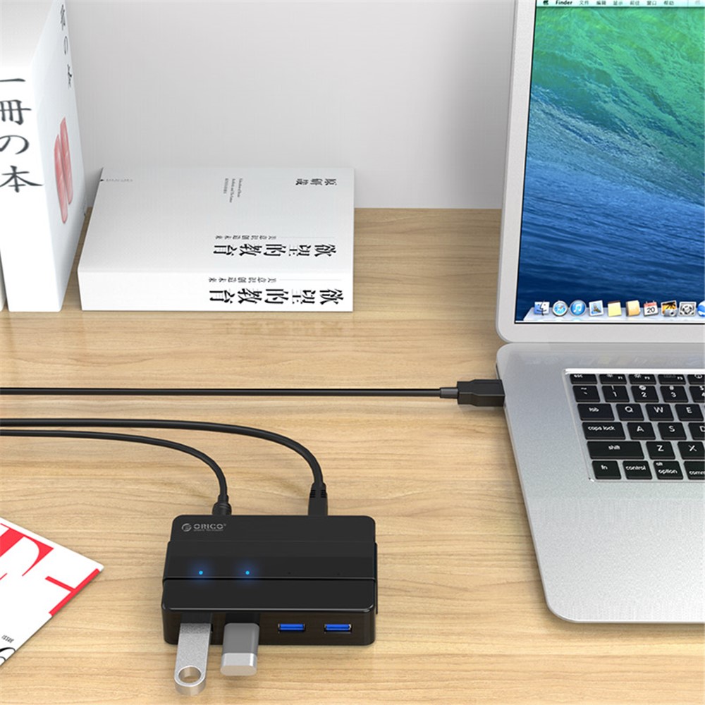 Regleta ORICO H4928-U3 Hub USB 3.0 de 4 Puertos Super Speed ​​con transformador